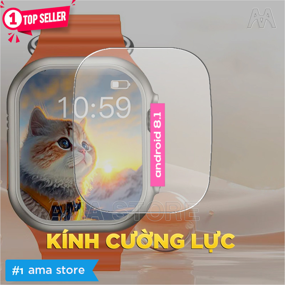 [Combo 2 Kính] Kính Cường Lực 48mm Chống Trầy Xước Bảo Vệ Màn hình Cảm ứng Đồng Hồ Thông minh AMA TK Watch