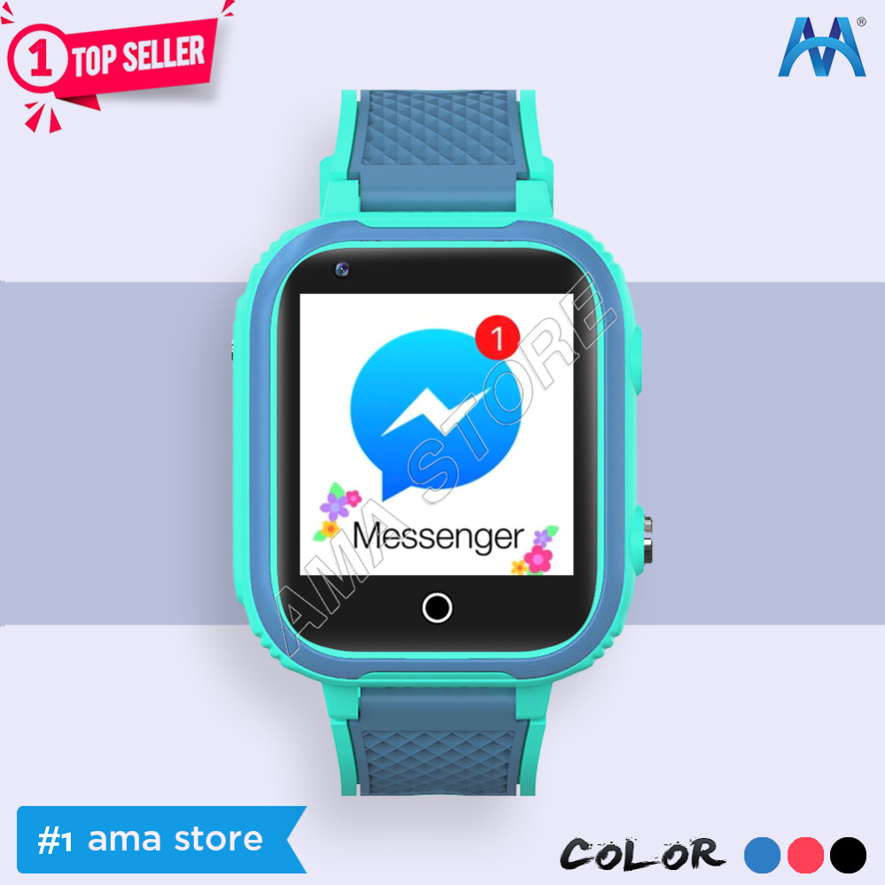 Đồng hồ Thông minh Có Messenger, Zalo, Youtube, Đăng nhập Wifi, Định vị Kép cho Trẻ em Học sinh AMA Watch LT21