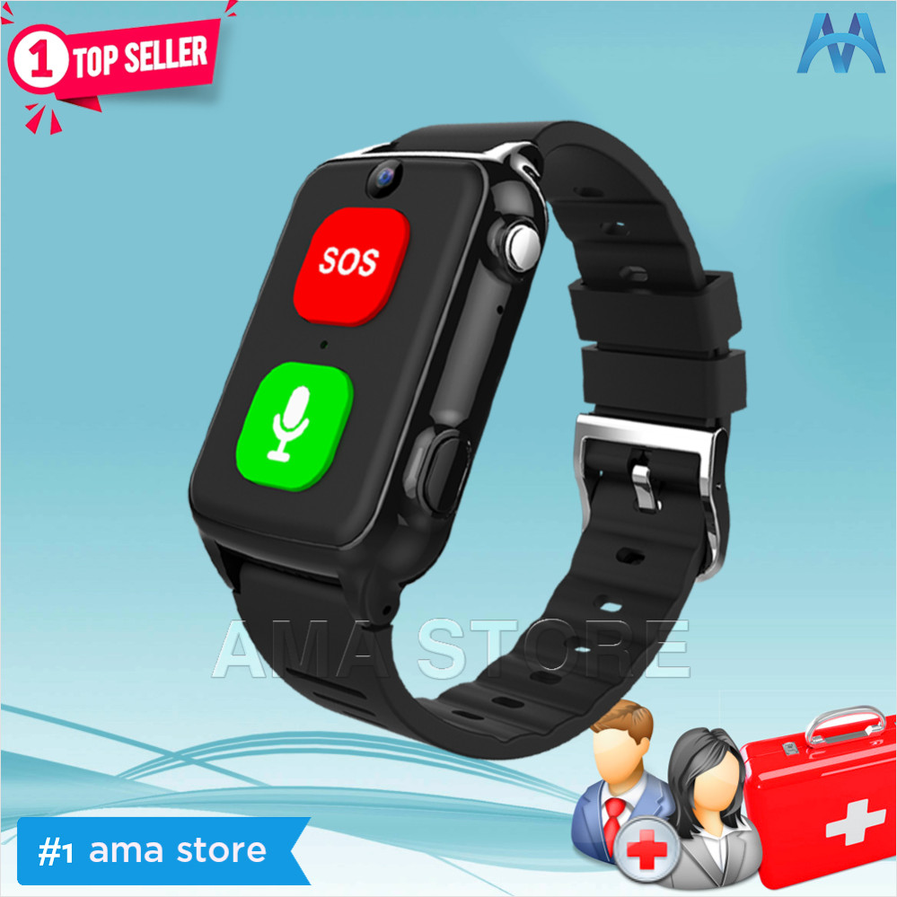 Đồng hồ Thông minh Định vị GPS cảnh báo ngã, tại nạn, đột quỵ AMA Watch S8 Hàng nhập khẩu